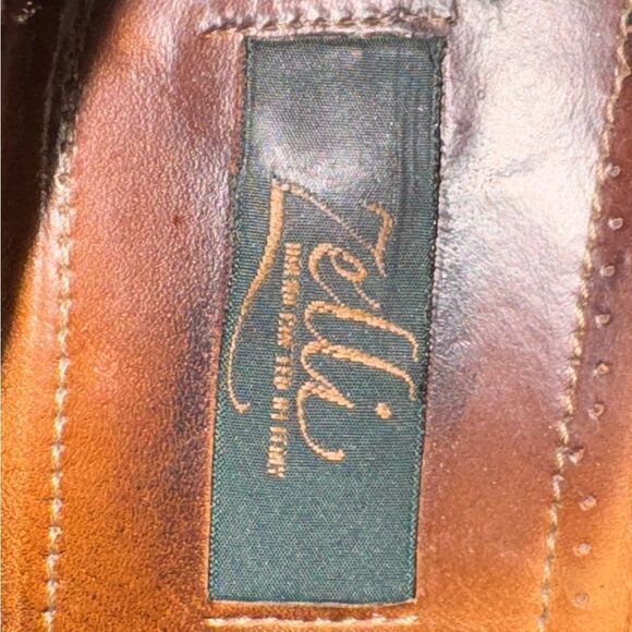 Zelli Mens Size 10 N Leather Black Loafers Shoes Hand Crafted in Italy - Picture 10 of 16